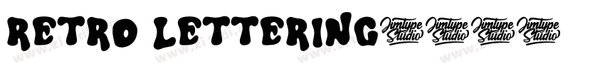 retro lettering字体转换